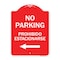 Signmission No Parking-Prohibido Estacionarse, Red & White Aluminum Architectural Sign, 18" x 24", RW-1824-23797 A-DES-RW-1824-23797 - alternate 1